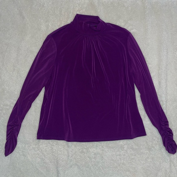 New York & Company Tops - Purple mock neck long sleeve top